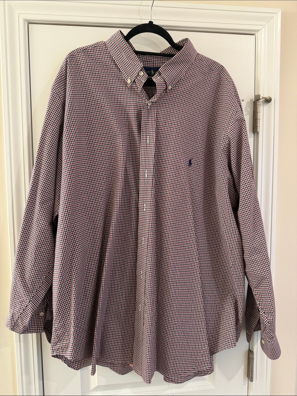 Ralph Lauren Red and Blue Micro-Check Button-Down Shirt